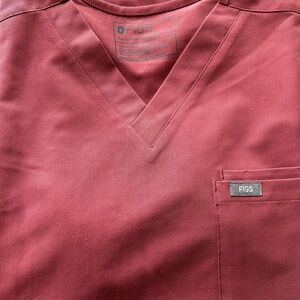 Figs Mauve Scrub Top